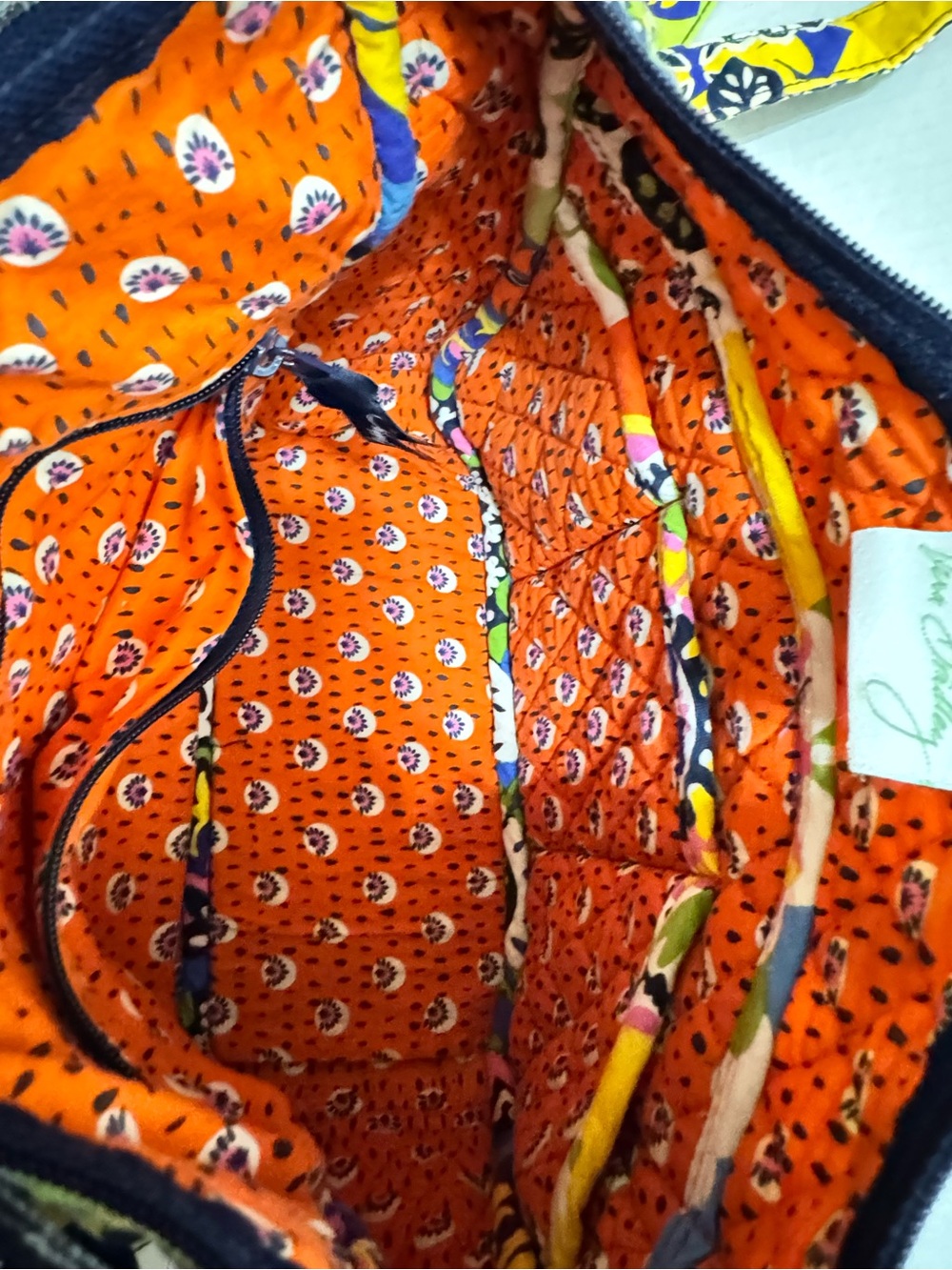 Vera Bradley Rio Crossbody Bag Large Bohemian Floral Quilted Cotton Colorful - Picture 5 of 6